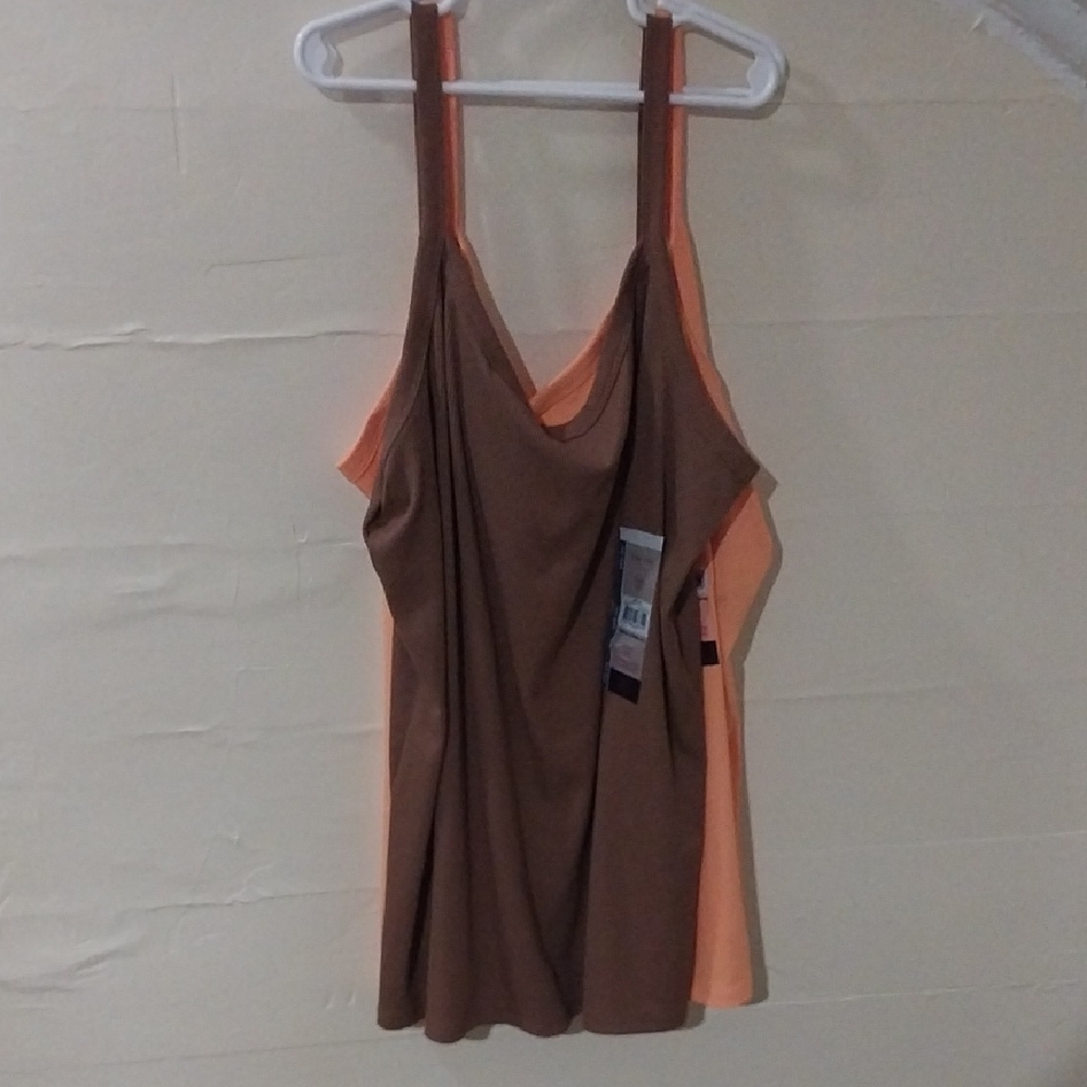 2 PC  Brown and Orange Camisole Top